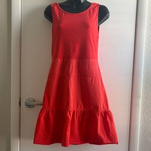 Tahari Cotton Sleeveless Fit A-Lined Side Zip Beach Mini Sundress SZ M